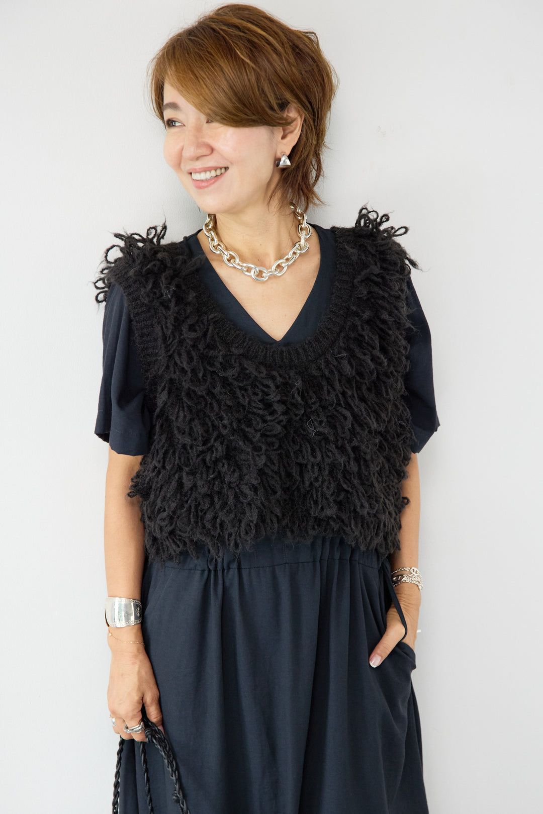 ブライトサテンフレアスカート