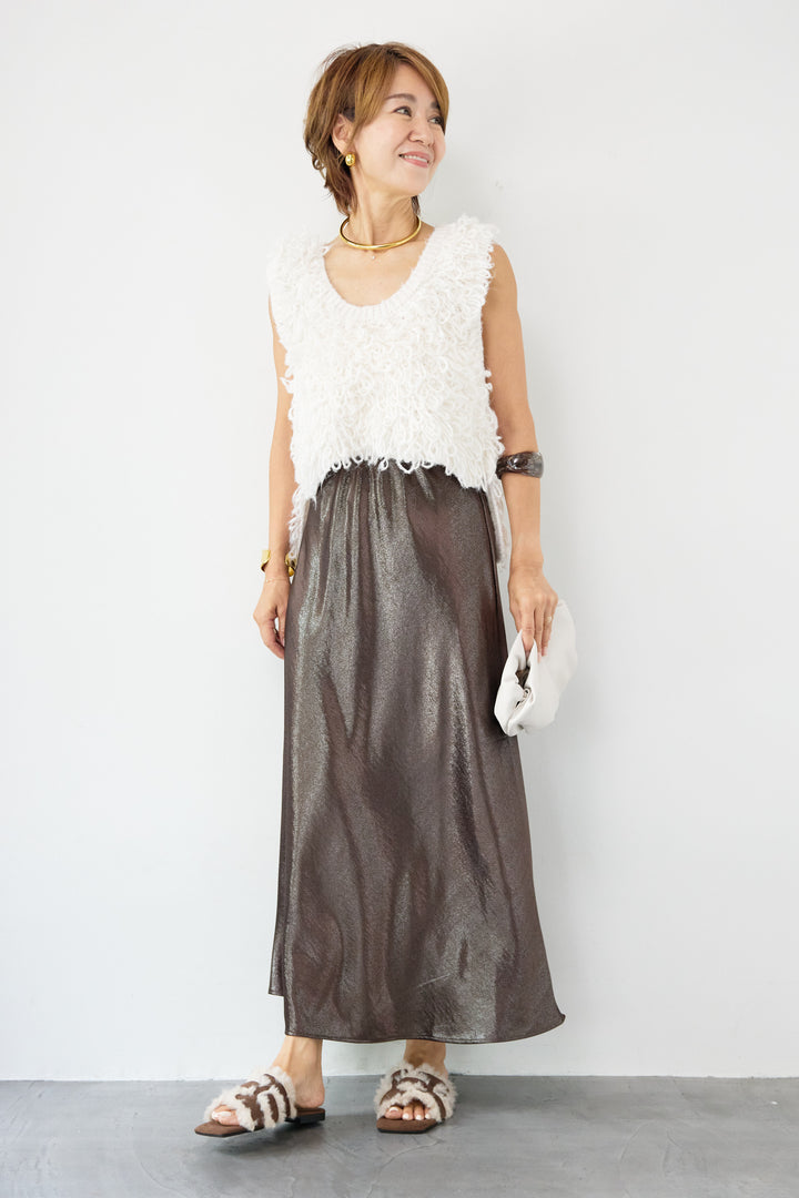 フリルニットベスト