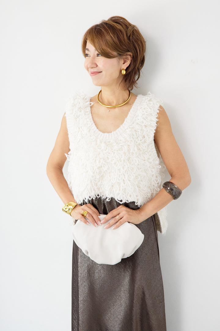 ブライトサテンフレアスカート