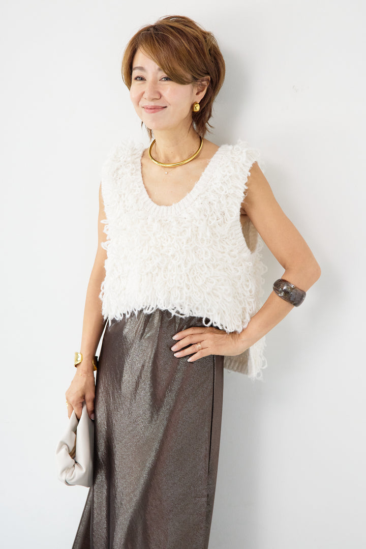 ブライトサテンフレアスカート