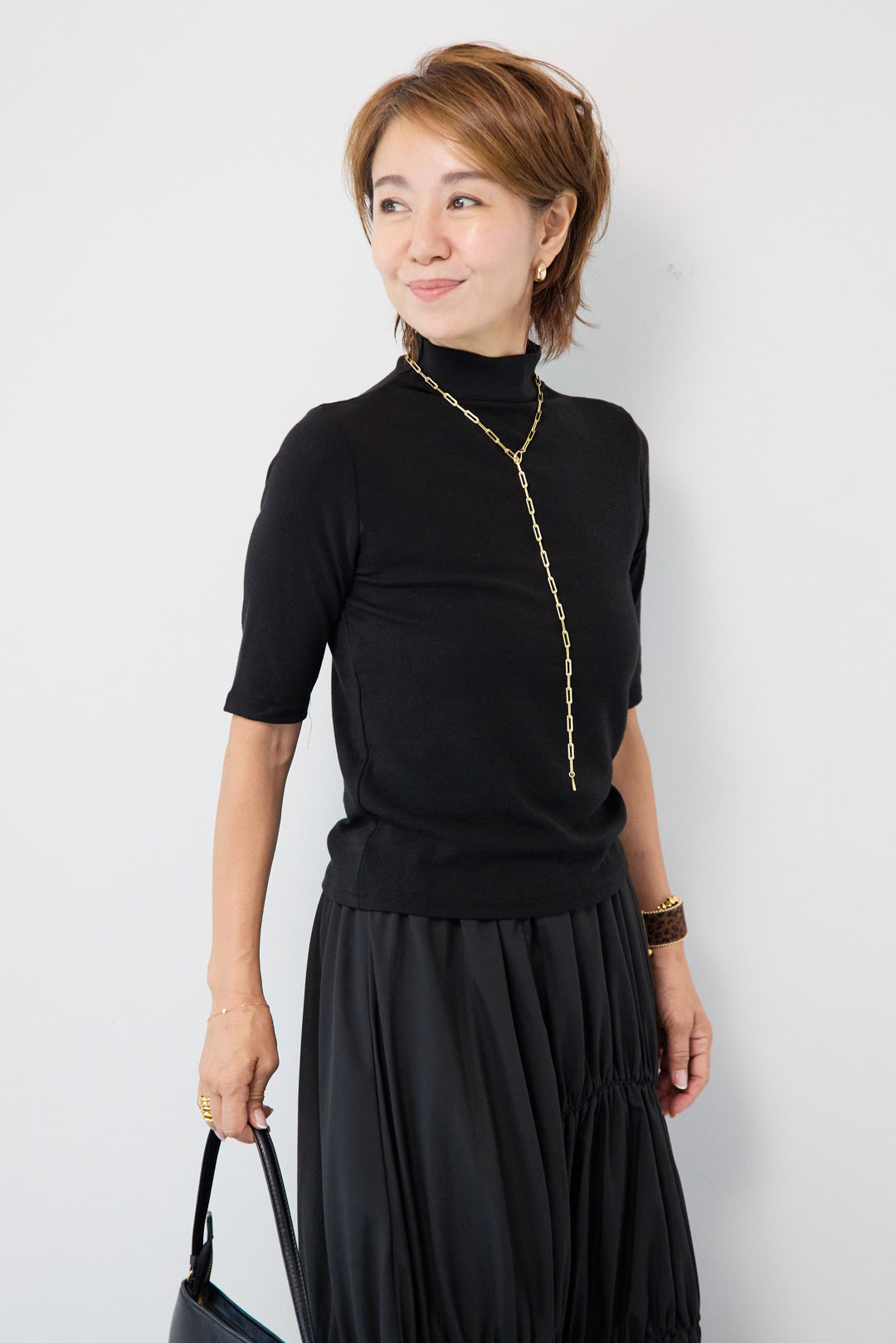 プチハイネックカットソー