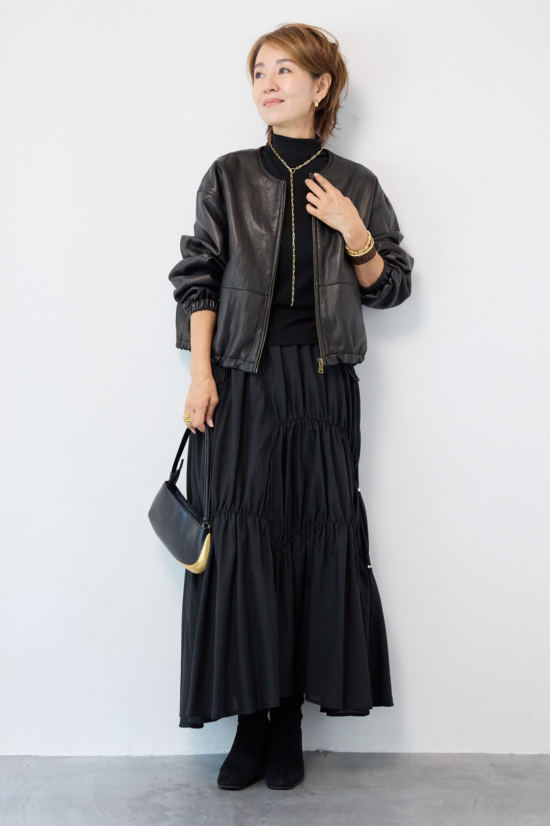 プチハイネックカットソー