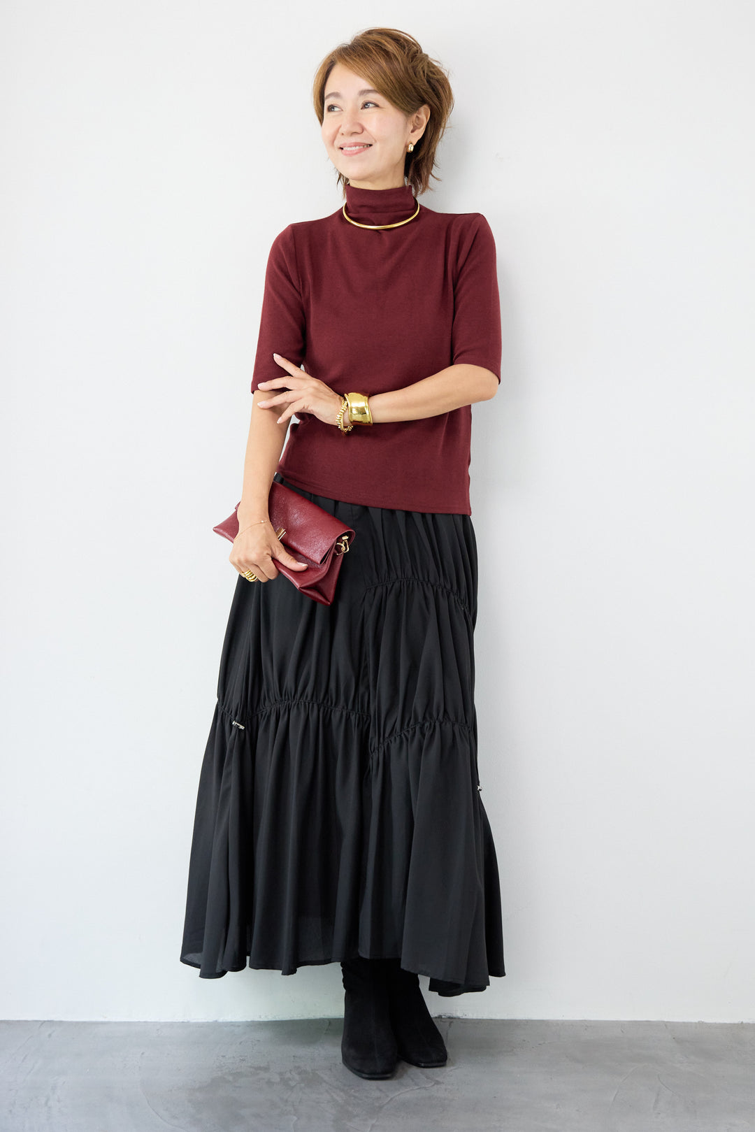 ランダムギャザーデザインスカート