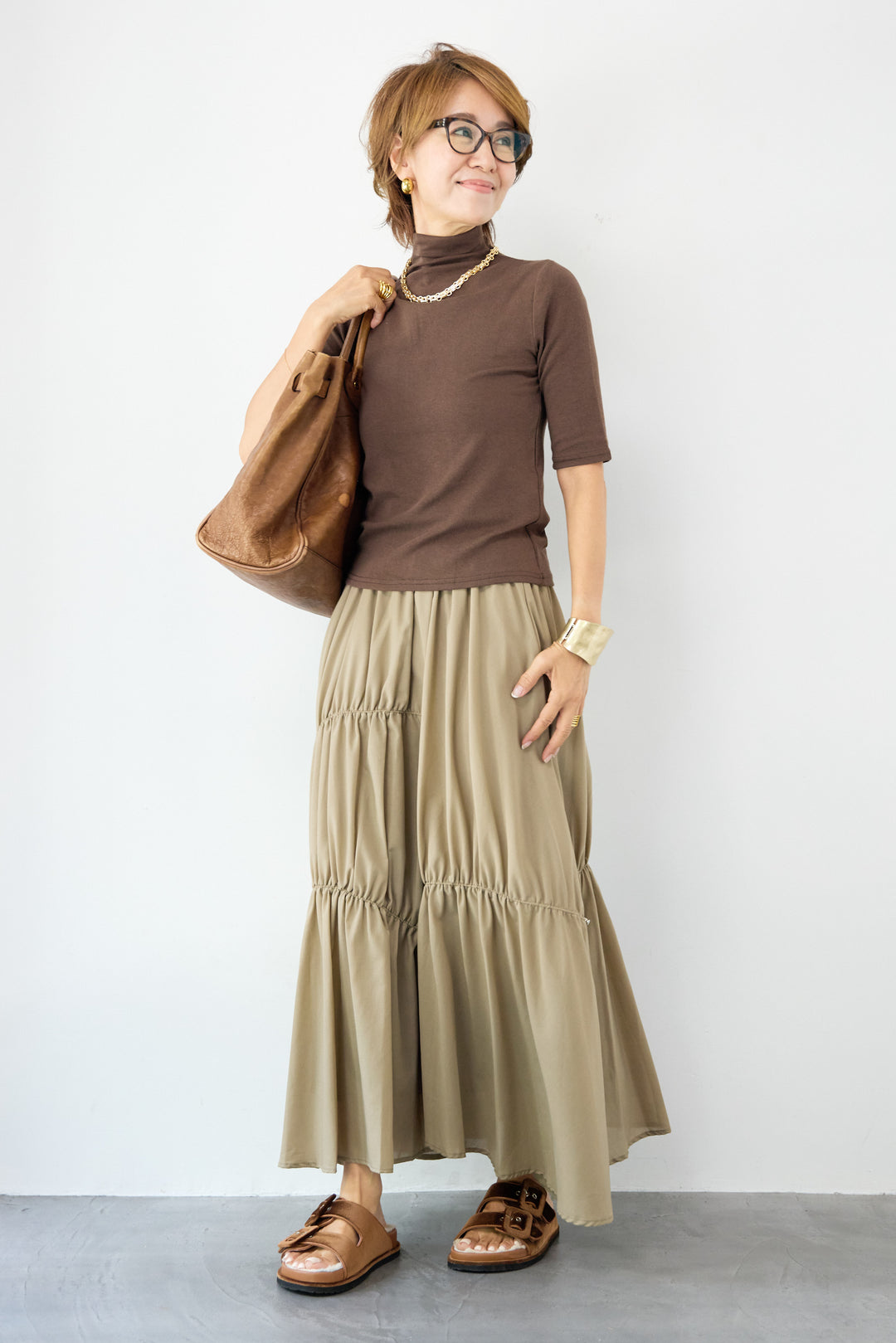 ランダムギャザーデザインスカート