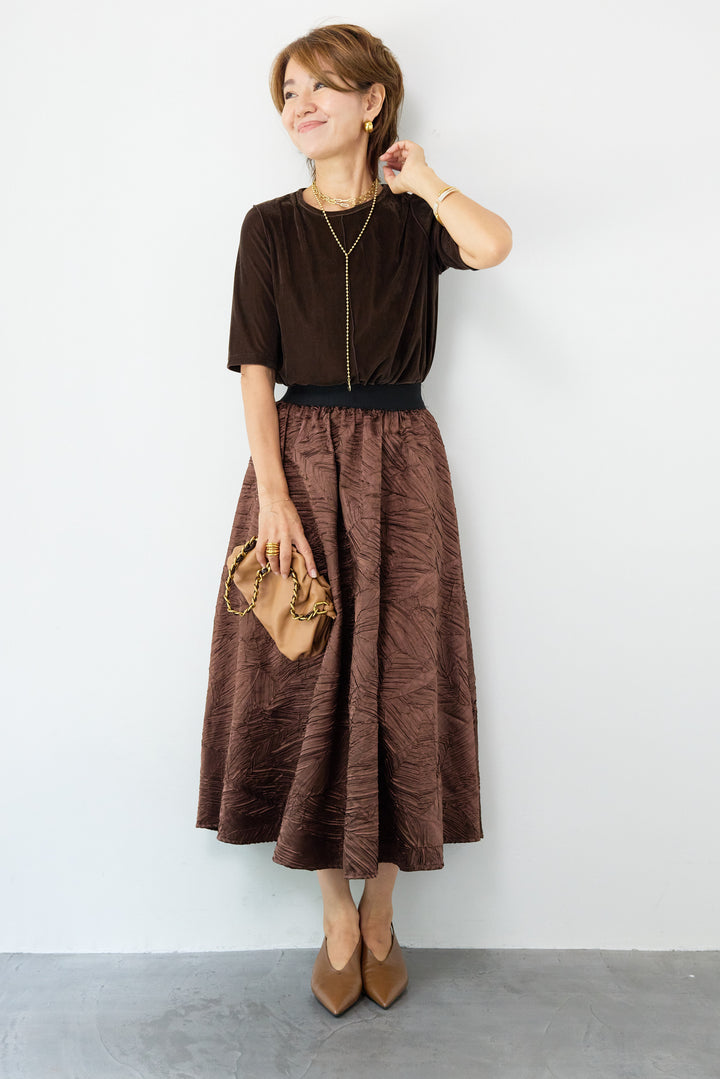 ジャガードフレアスカート