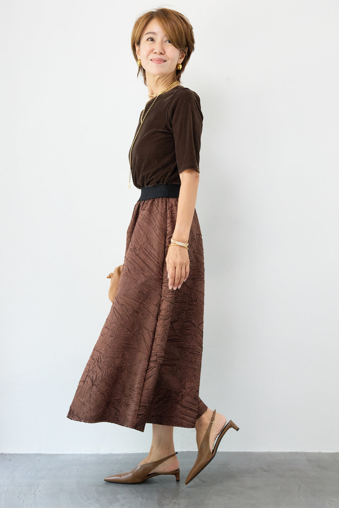 ジャガードフレアスカート