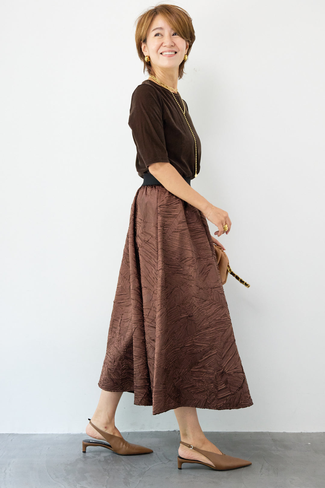 ジャガードフレアスカート