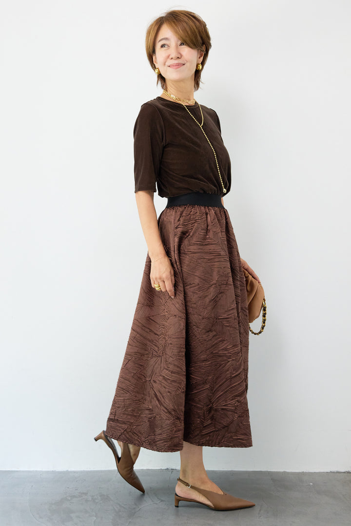 ジャガードフレアスカート