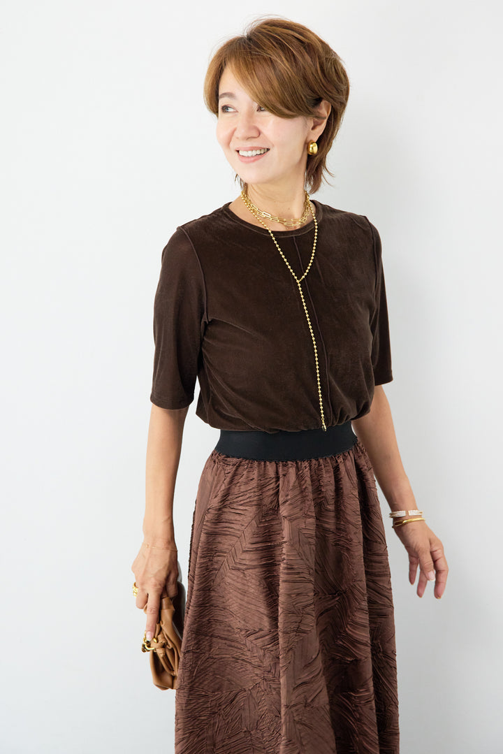 ジャガードフレアスカート