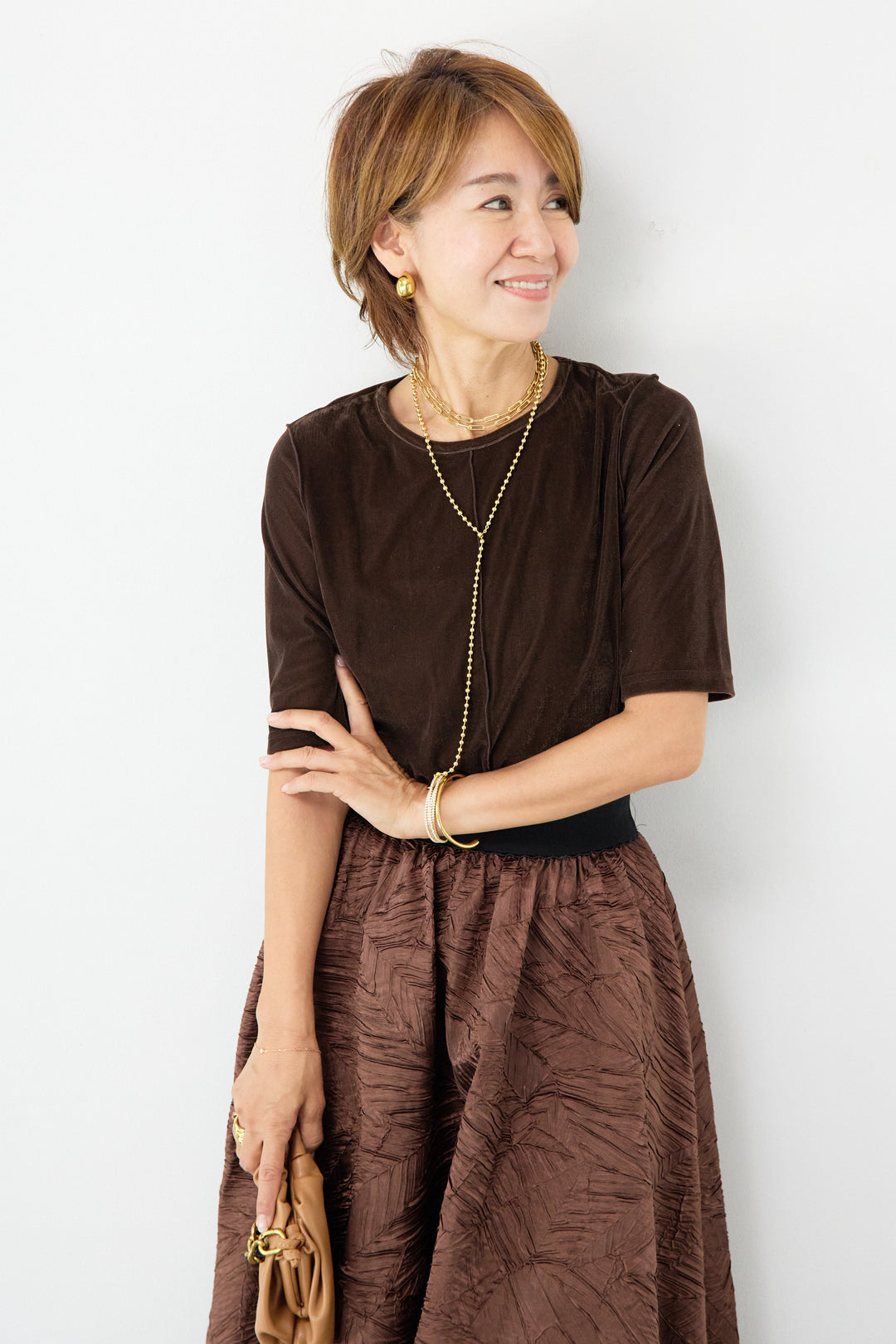 ジャガードフレアスカート