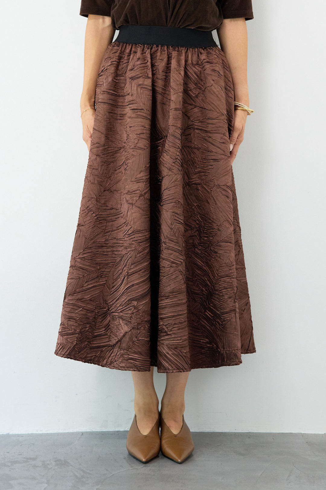 ジャガードフレアスカート