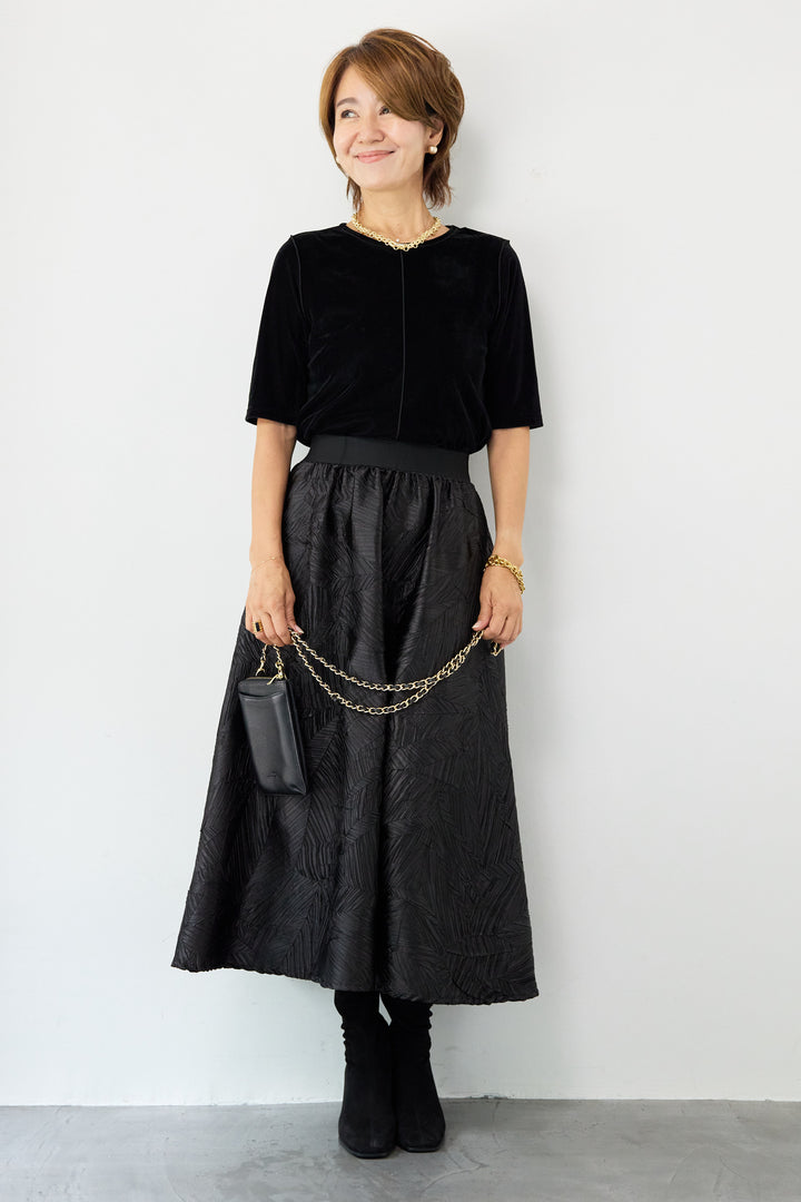 ジャガードフレアスカート