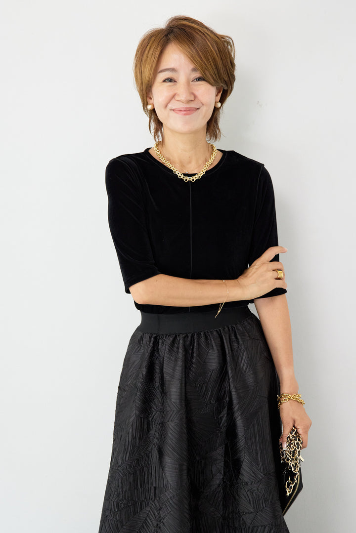 ジャガードフレアスカート