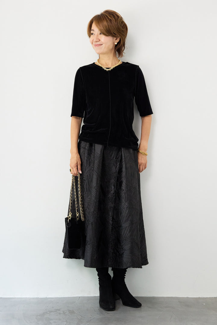 ジャガードフレアスカート