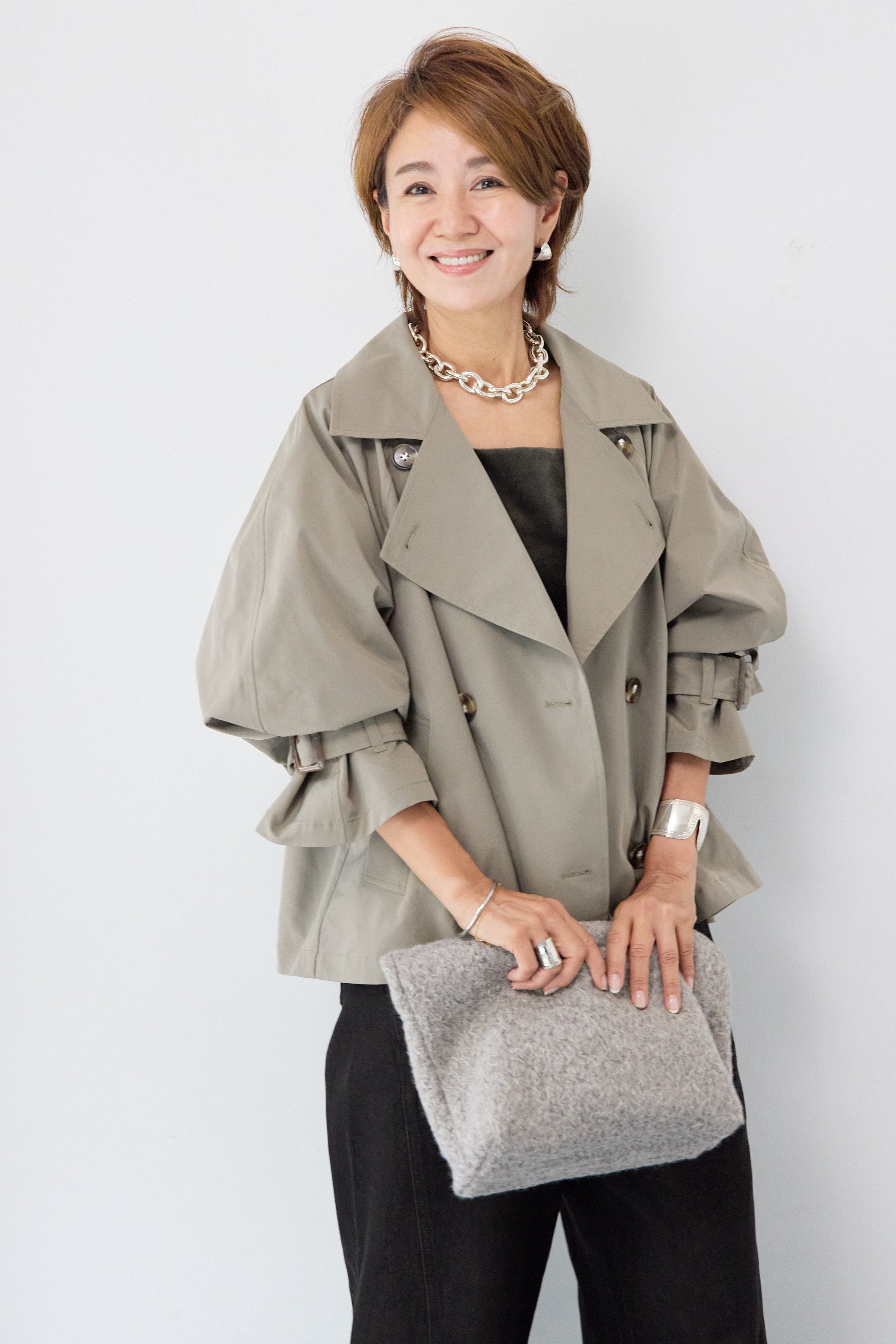 【美品】mint designs ショートトレンチ 美品】mint designs ショートトレンチ