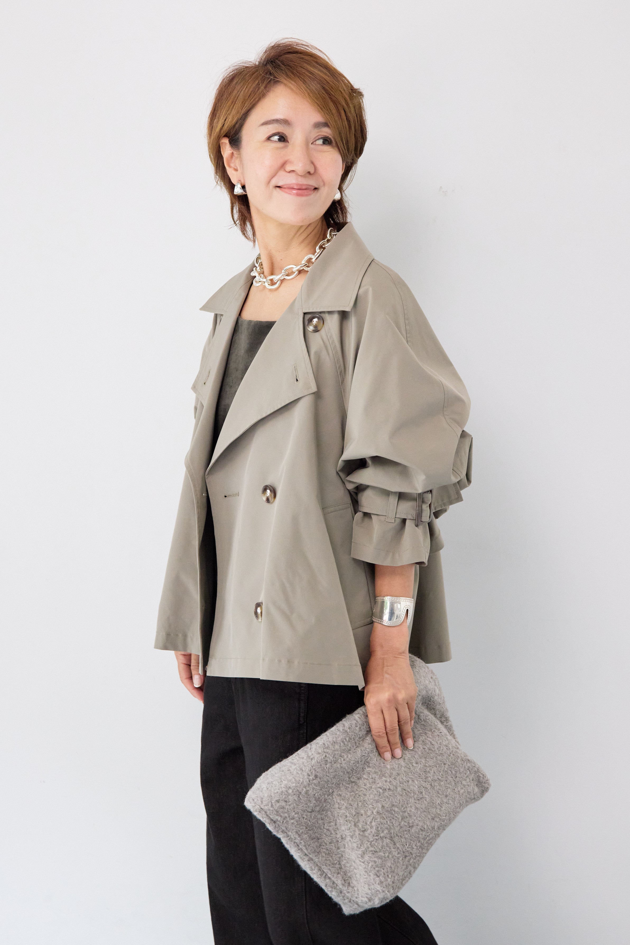 juri　COACH新品ドット柄ショートトレンチコート juri COACH新品ドット柄ショートトレンチコート juri COACH新品