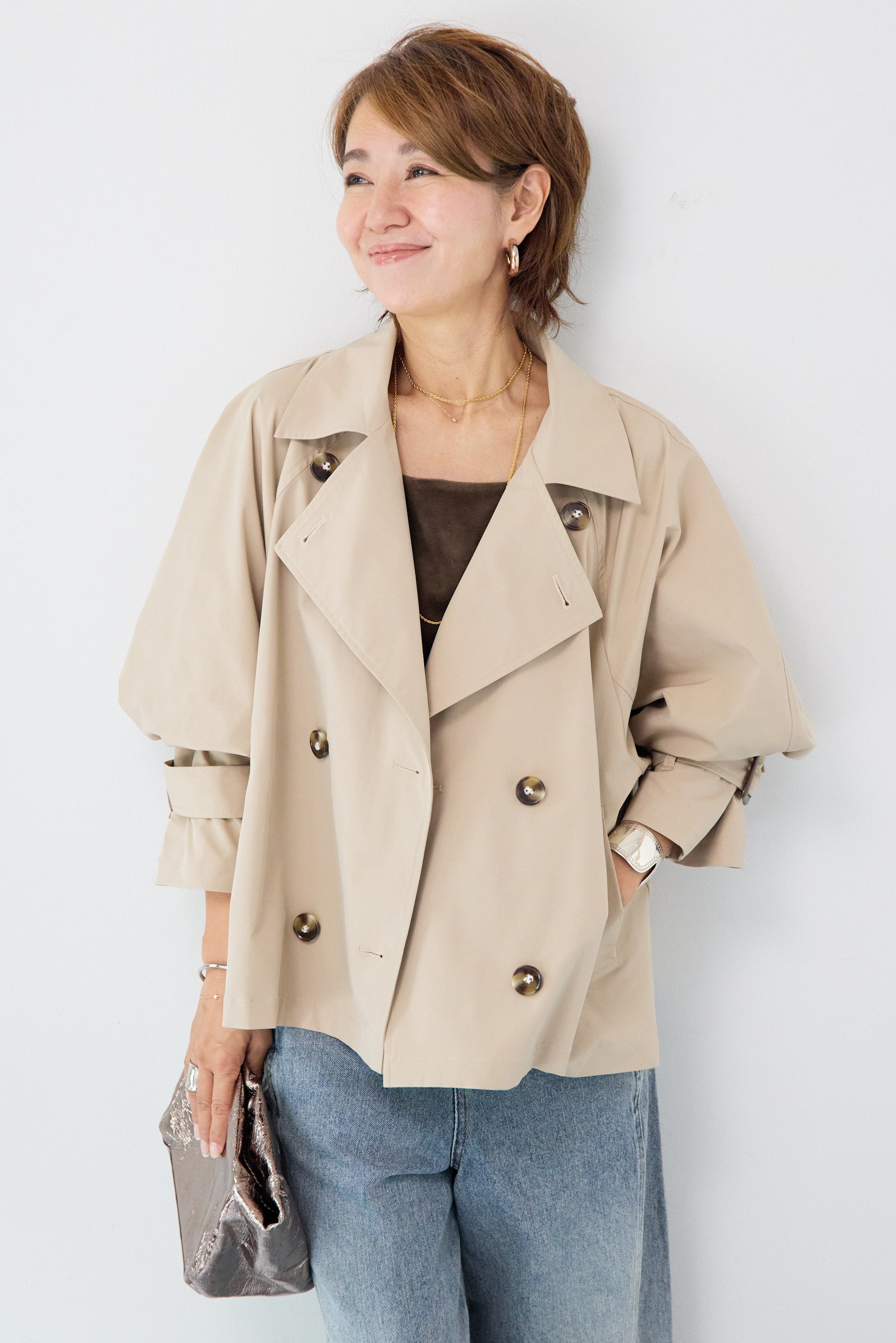 【完売】美品　 ショートトレンチコート　2025SS FREAK'S STORE｜ショート トレンチコート【限定展開】 25SS