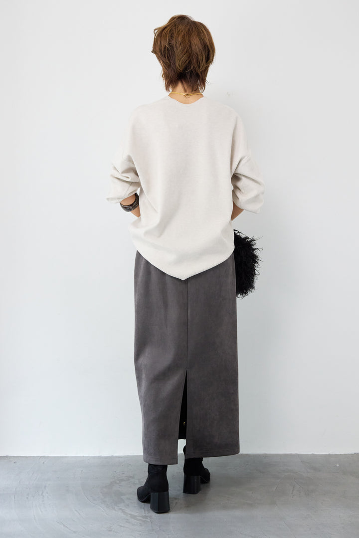 【防静電気】Vネックドルマンやわもちニット