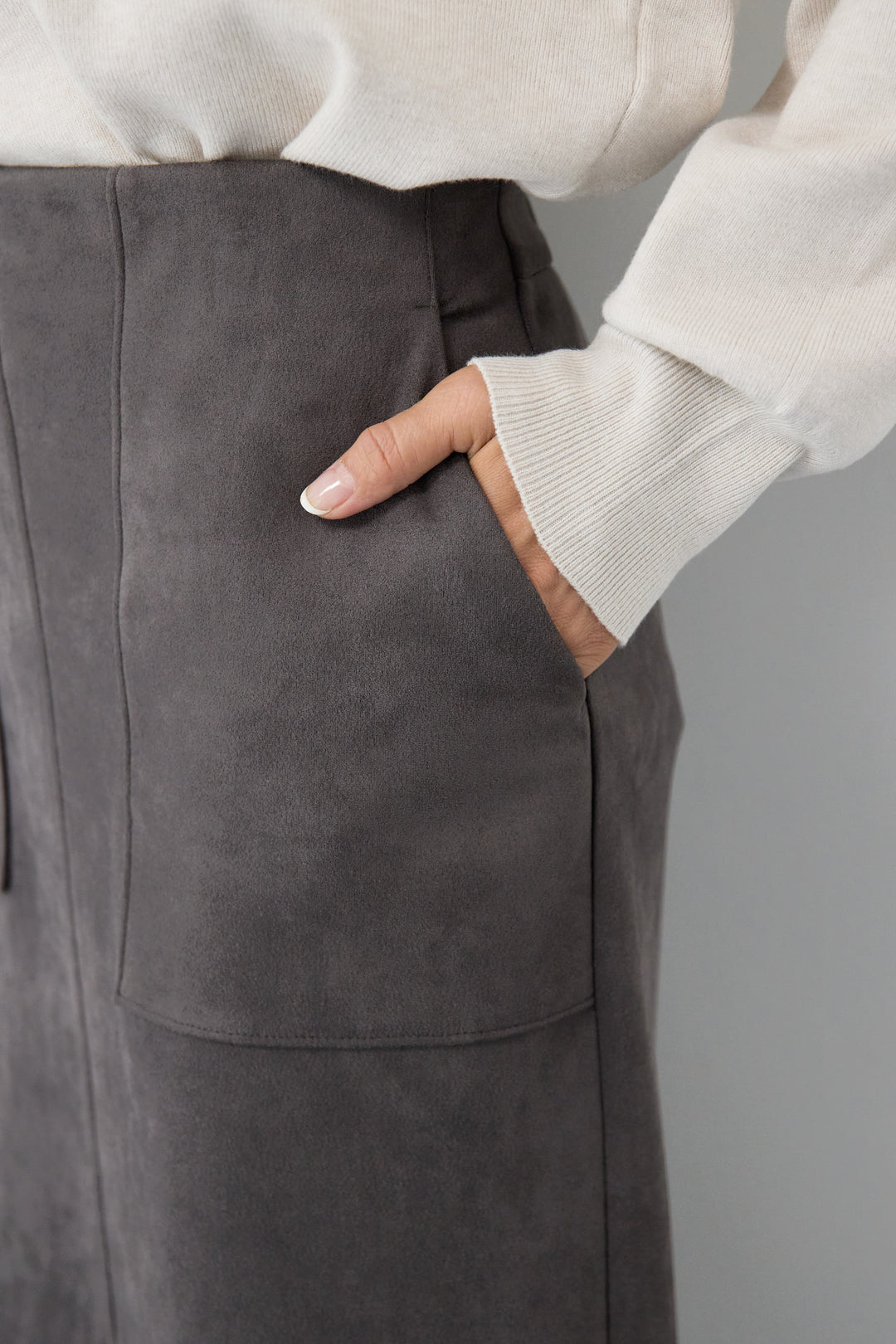 マシュマロスエードナロースカート