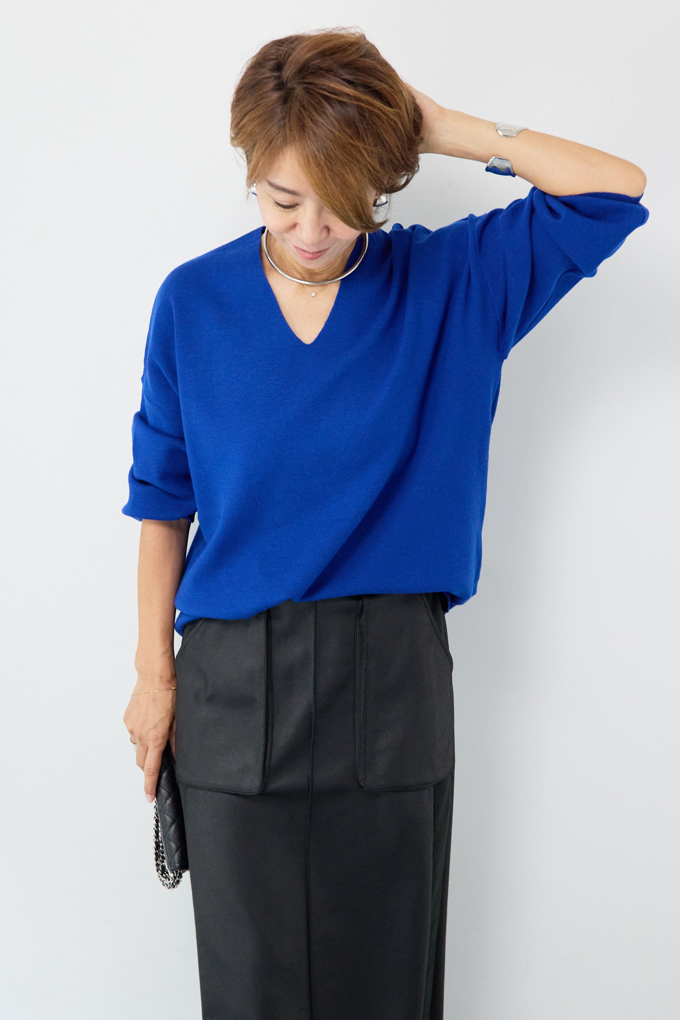 防静電気】Vネックドルマンやわもちニット – plusotoha