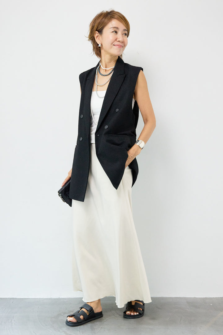 ヴィンテージサテンフレアスカート