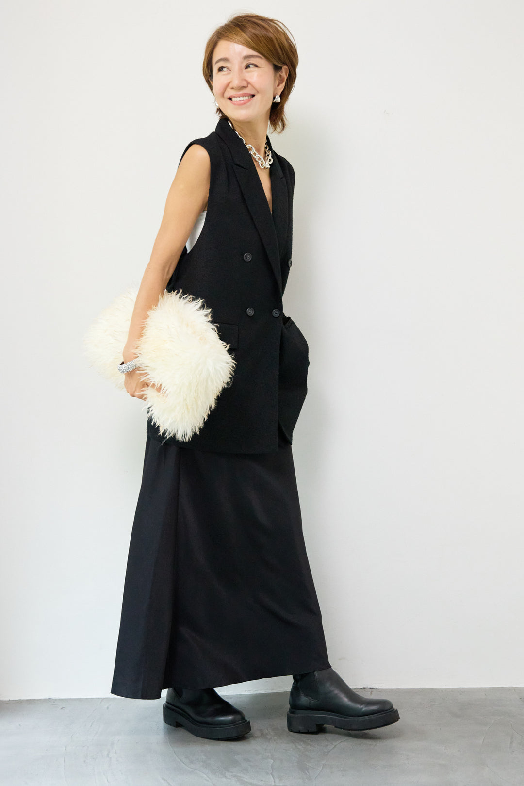 ヴィンテージサテンフレアスカート