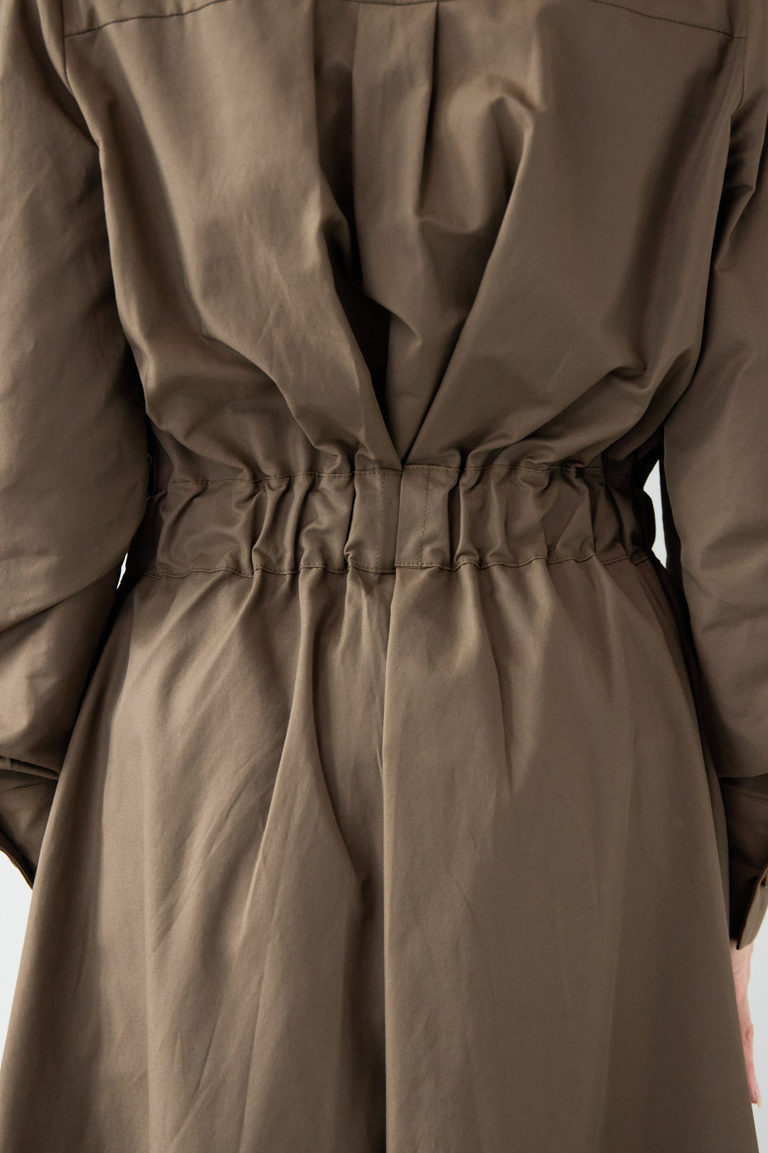 ウエストベルトマークシャツワンピースコート