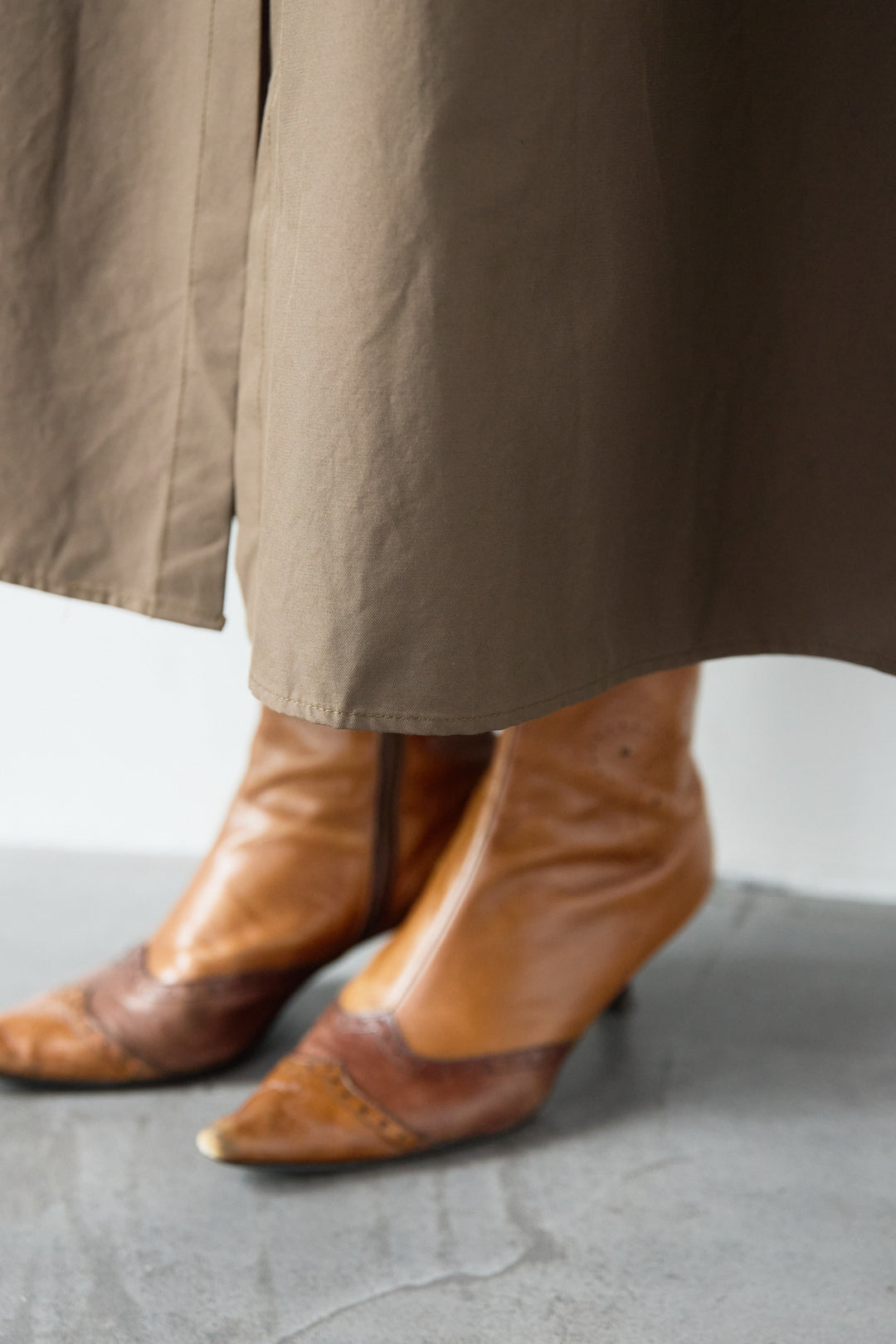 ウエストベルトマークシャツワンピースコート