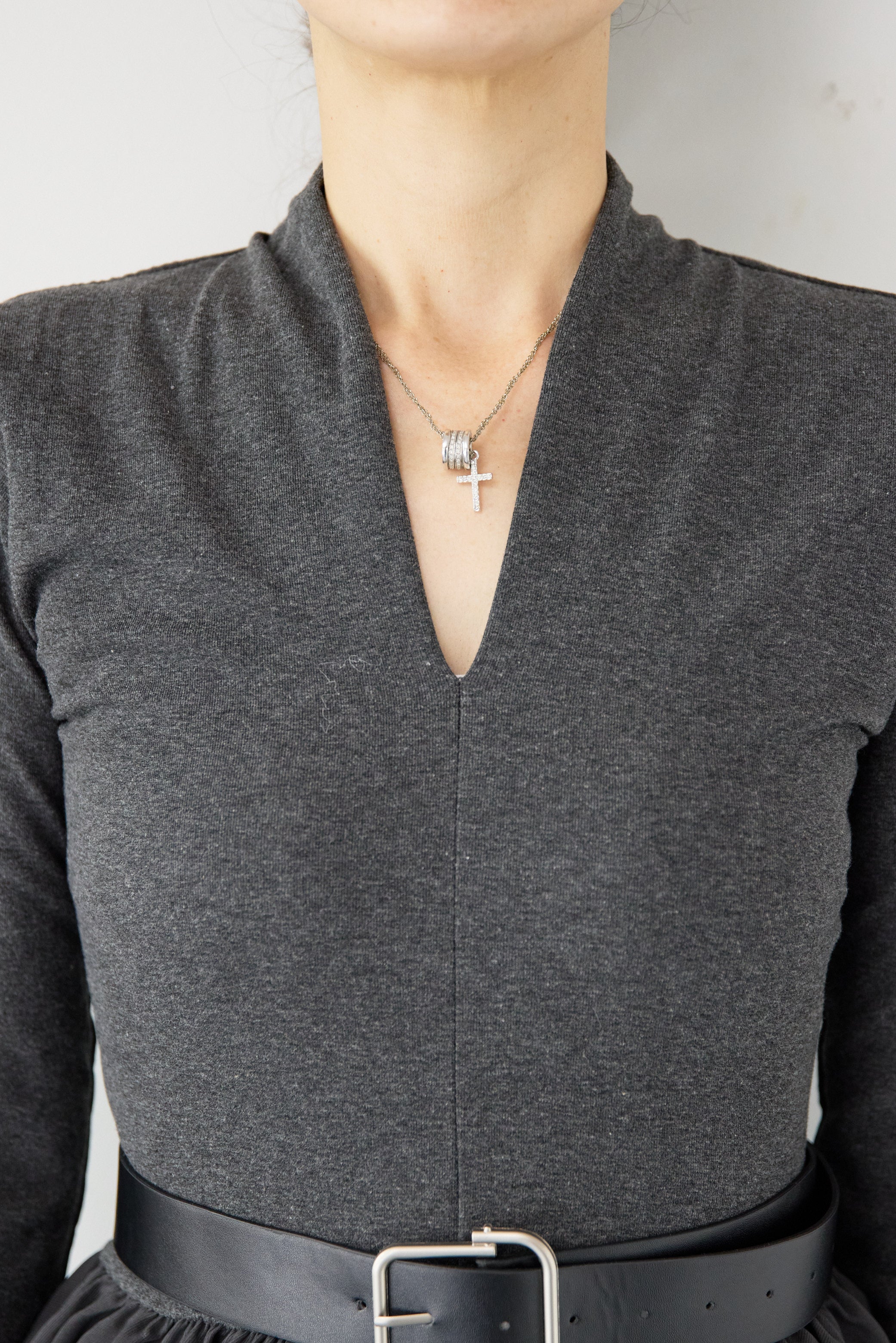 ウエストベルトVネックフレアワンピース – plusotoha