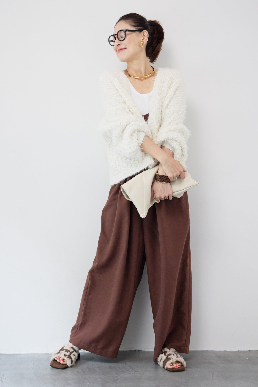 ラメフワラーフェザーモールネップトッパー