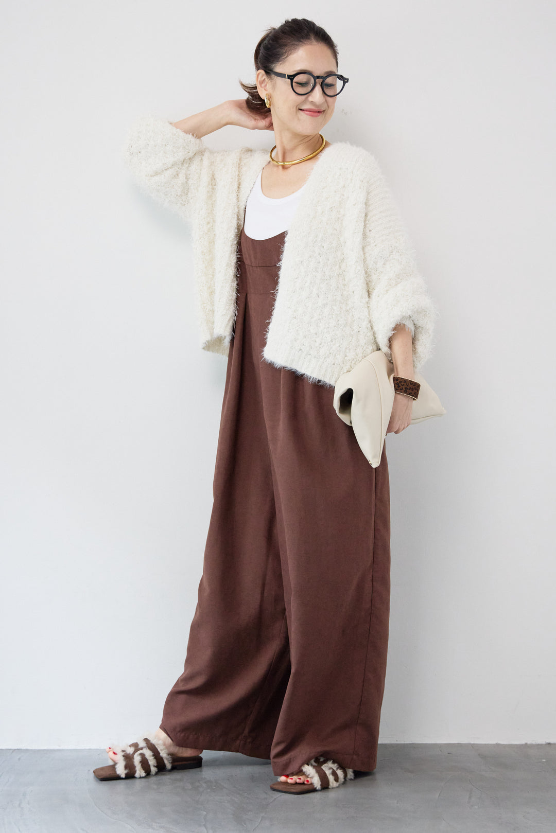 ラメフワラーフェザーモールネップトッパー