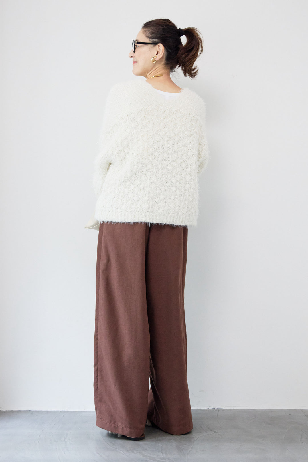 ラメフワラーフェザーモールネップトッパー