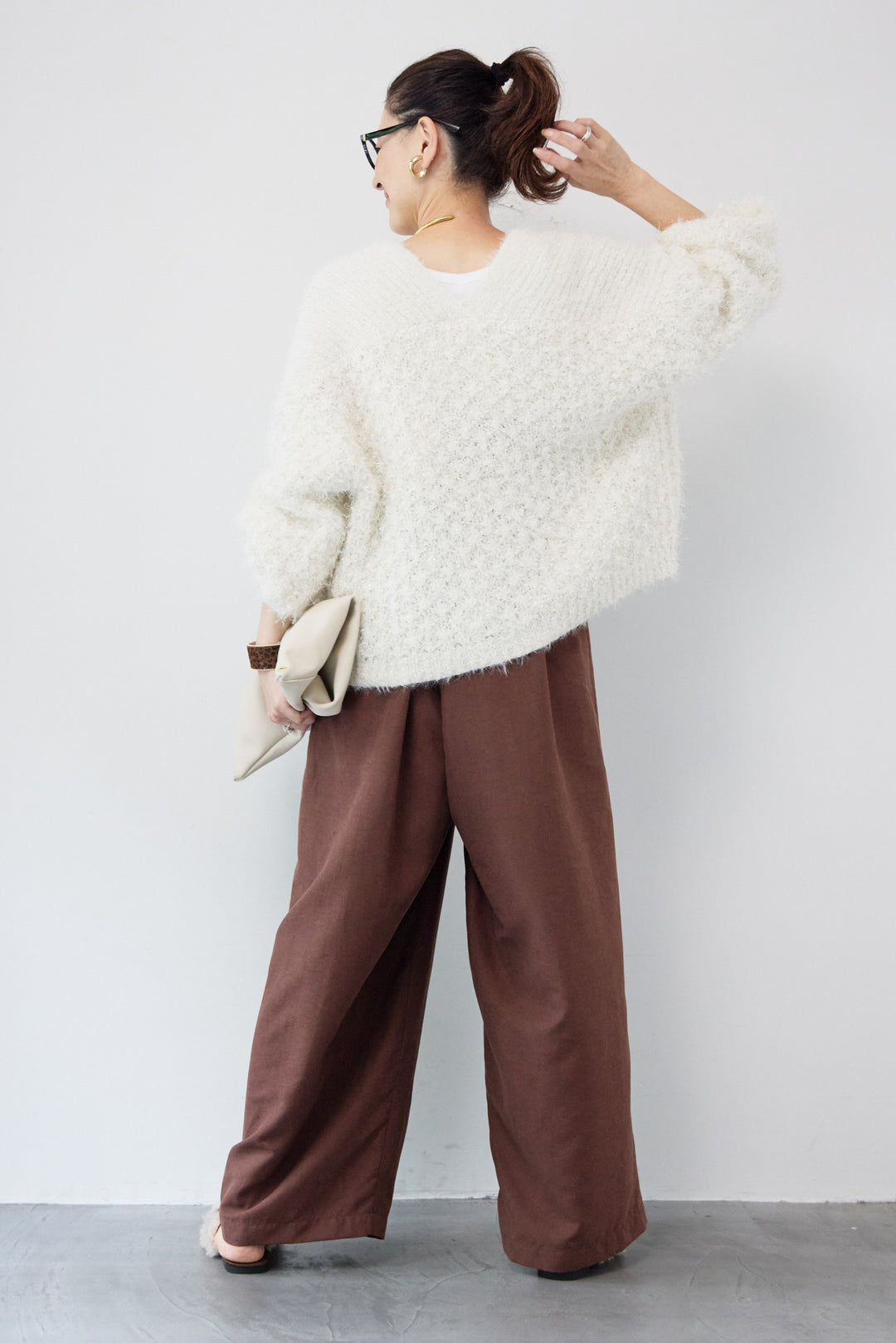 ラメフワラーフェザーモールネップトッパー