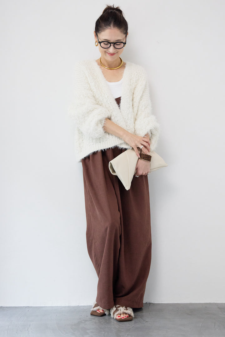 ラメフワラーフェザーモールネップトッパー