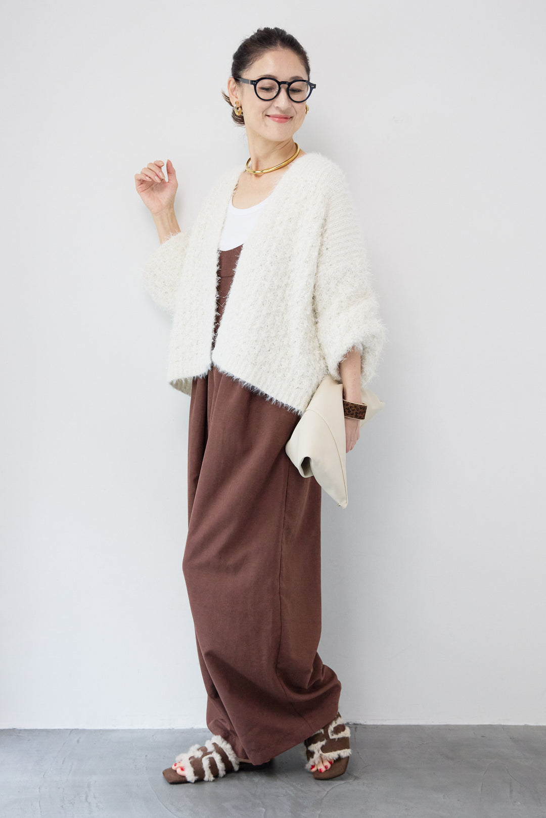 ラメフワラーフェザーモールネップトッパー