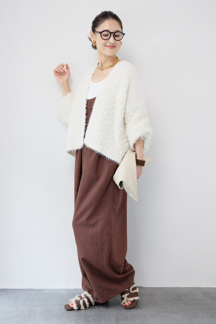 ラメフワラーフェザーモールネップトッパー