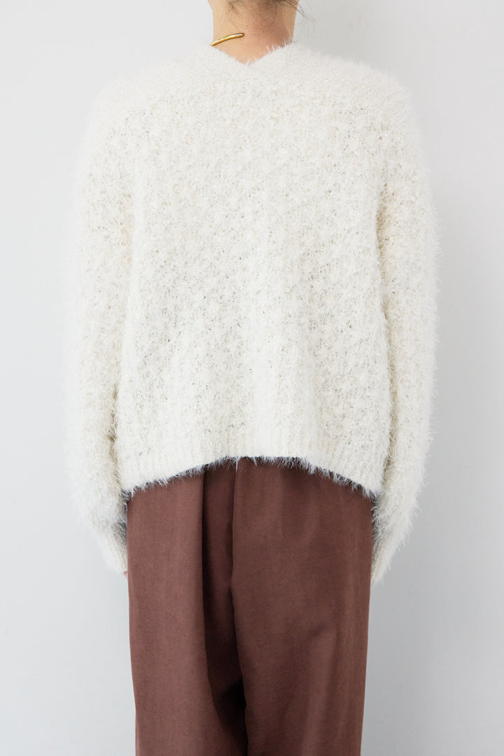 ラメフワラーフェザーモールネップトッパー