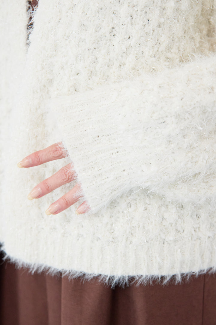 ラメフワラーフェザーモールネップトッパー