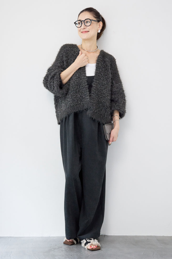 ラメフワラーフェザーモールネップトッパー