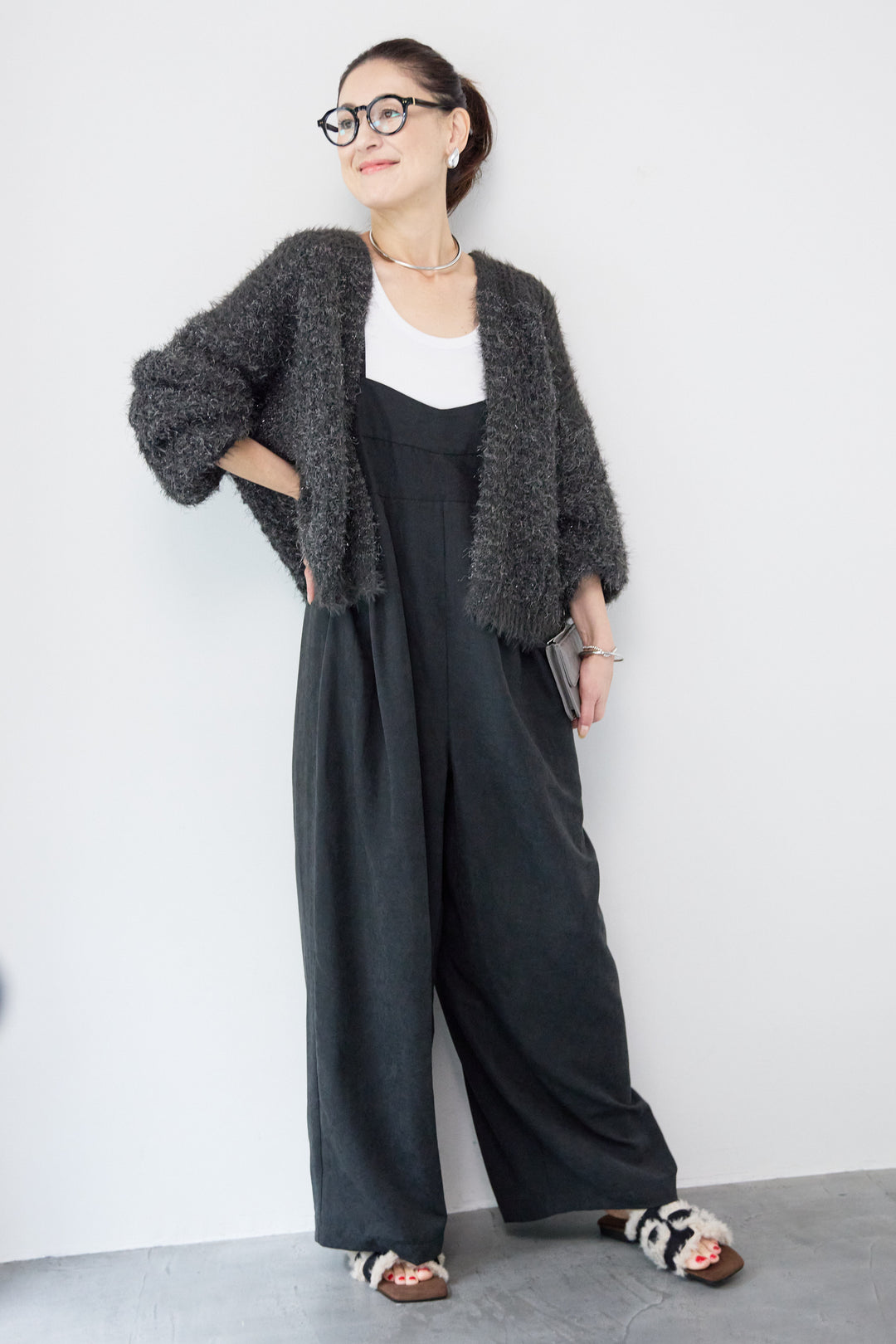 ラメフワラーフェザーモールネップトッパー