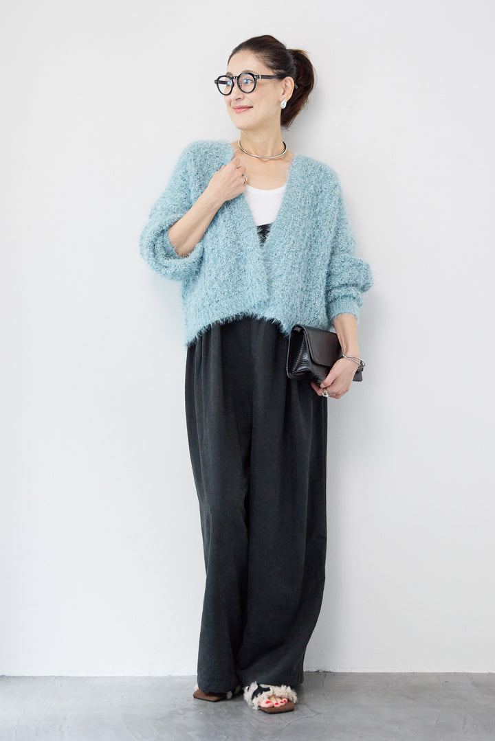 ラメフワラーフェザーモールネップトッパー