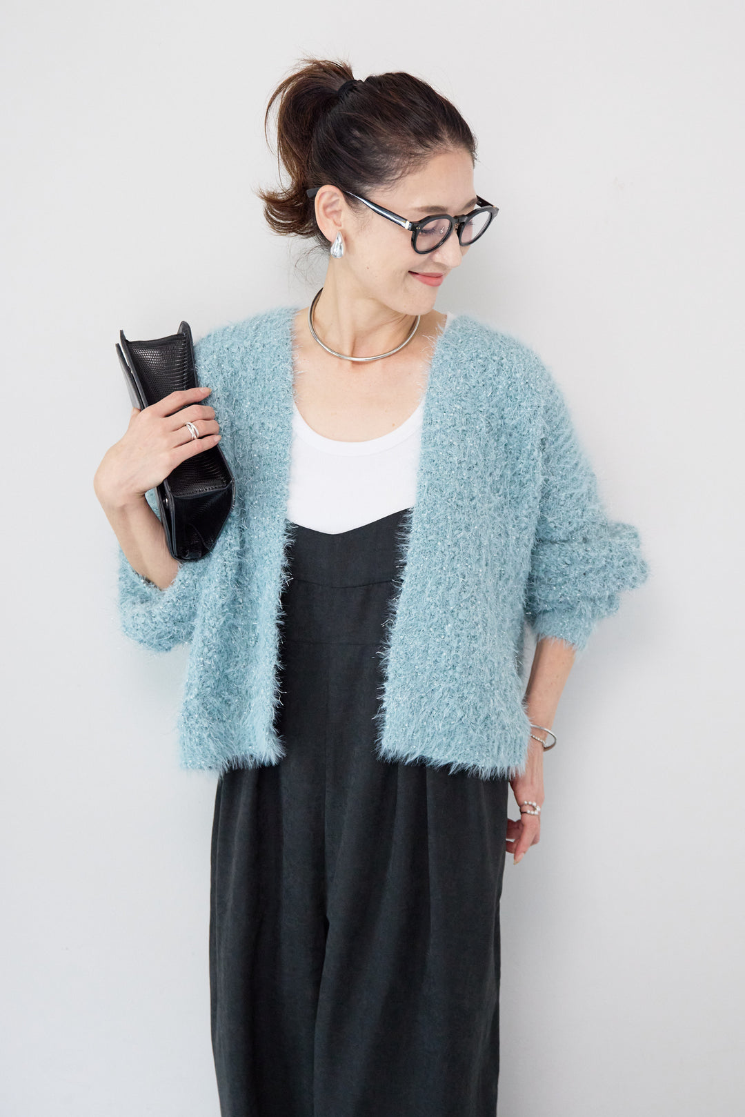 ラメフワラーフェザーモールネップトッパー