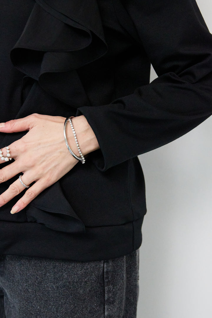 ラッフルフリルデザインカットソー