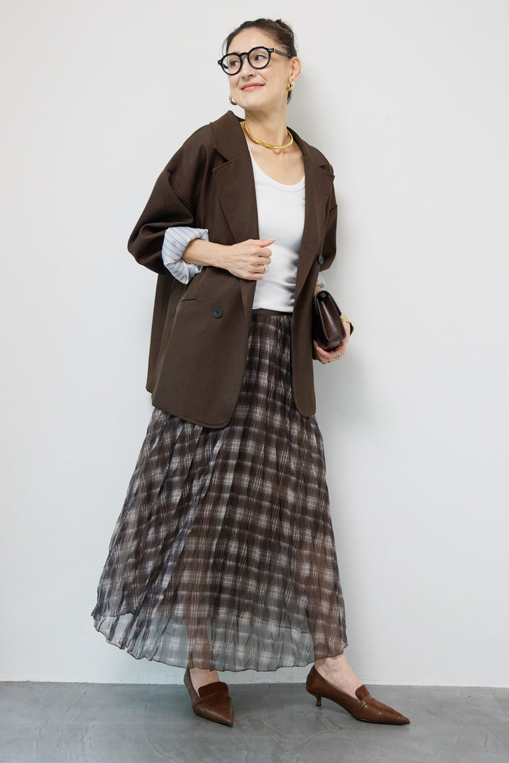 チェックワッシャースカート