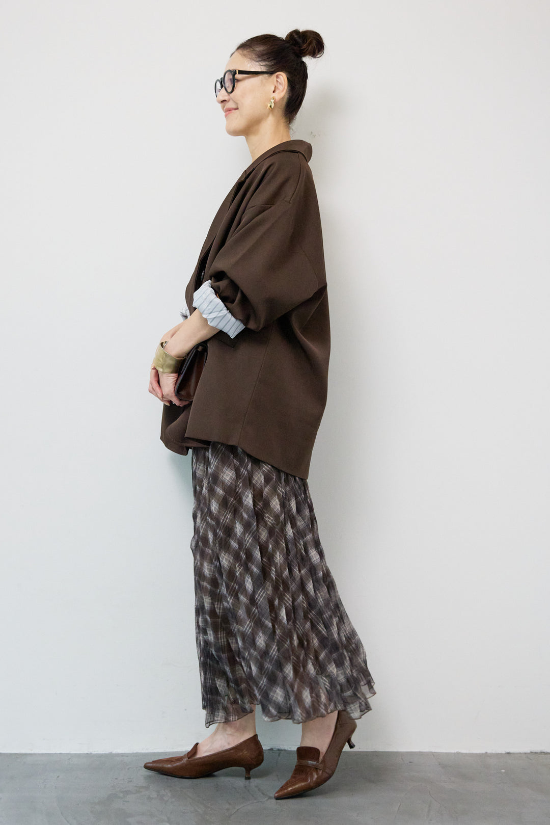 チェックワッシャースカート