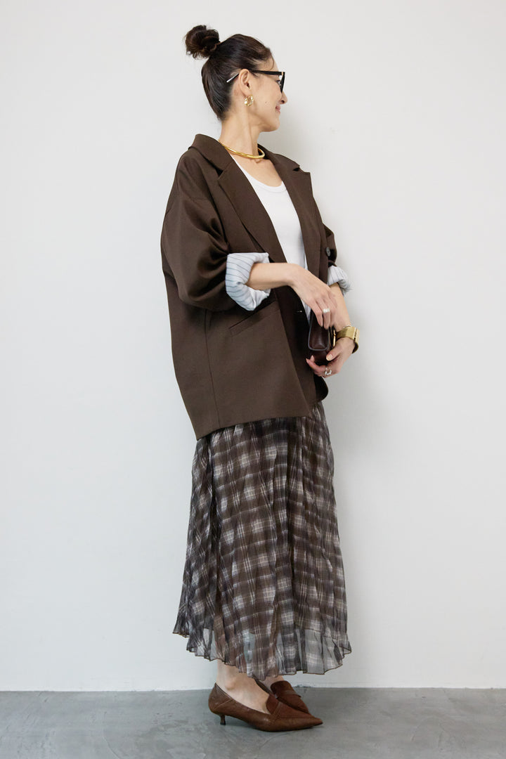 チェックワッシャースカート