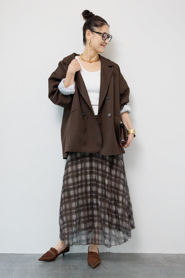 チェックワッシャースカート