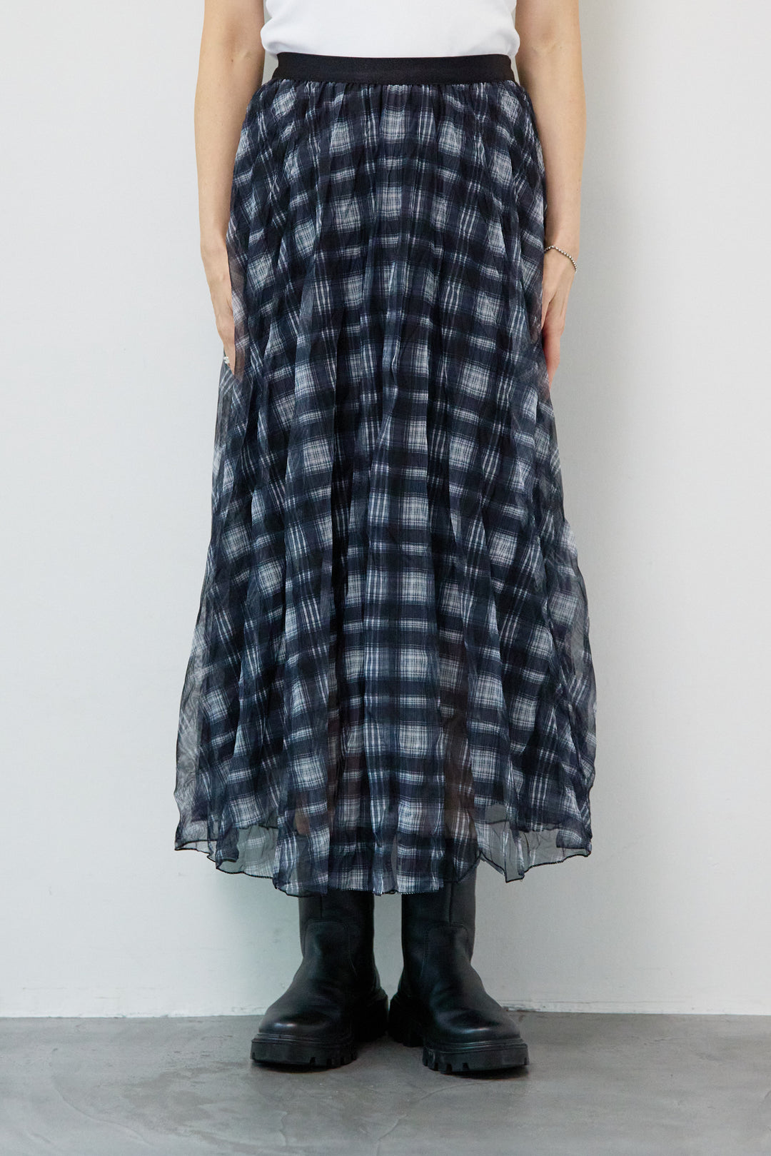 チェックワッシャースカート