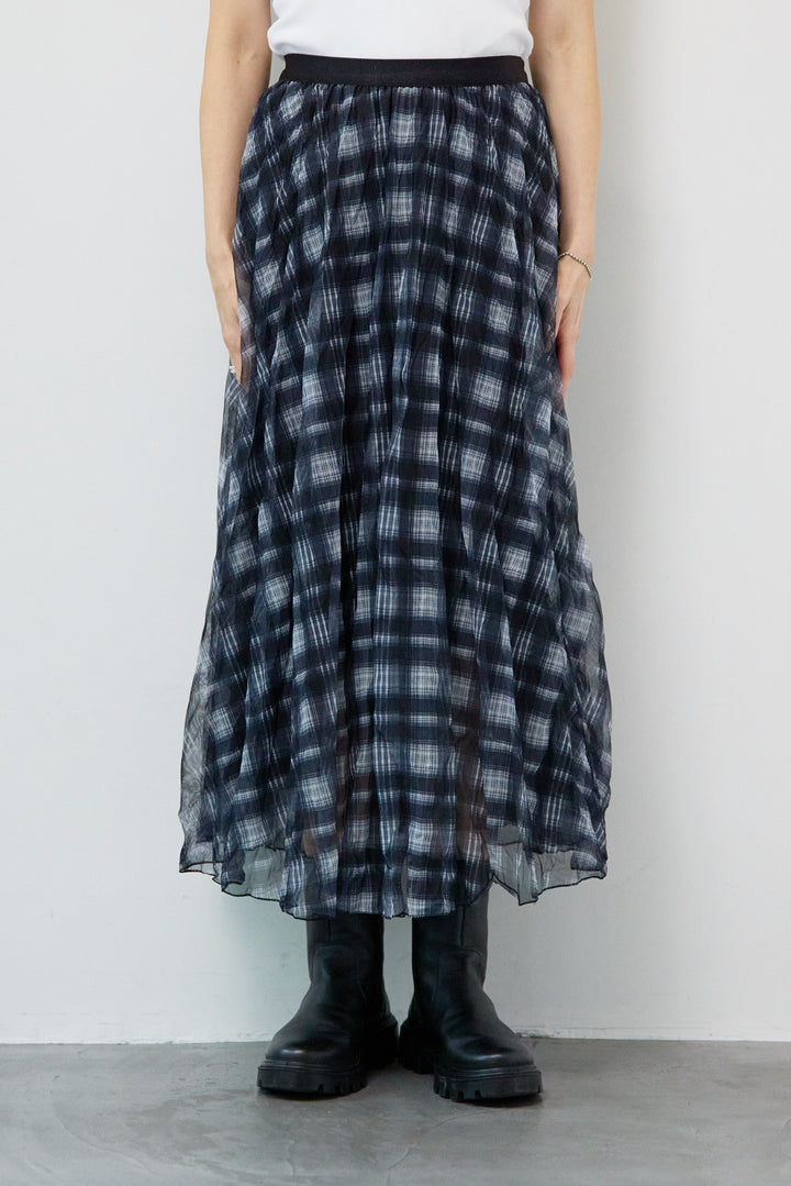 チェックワッシャースカート