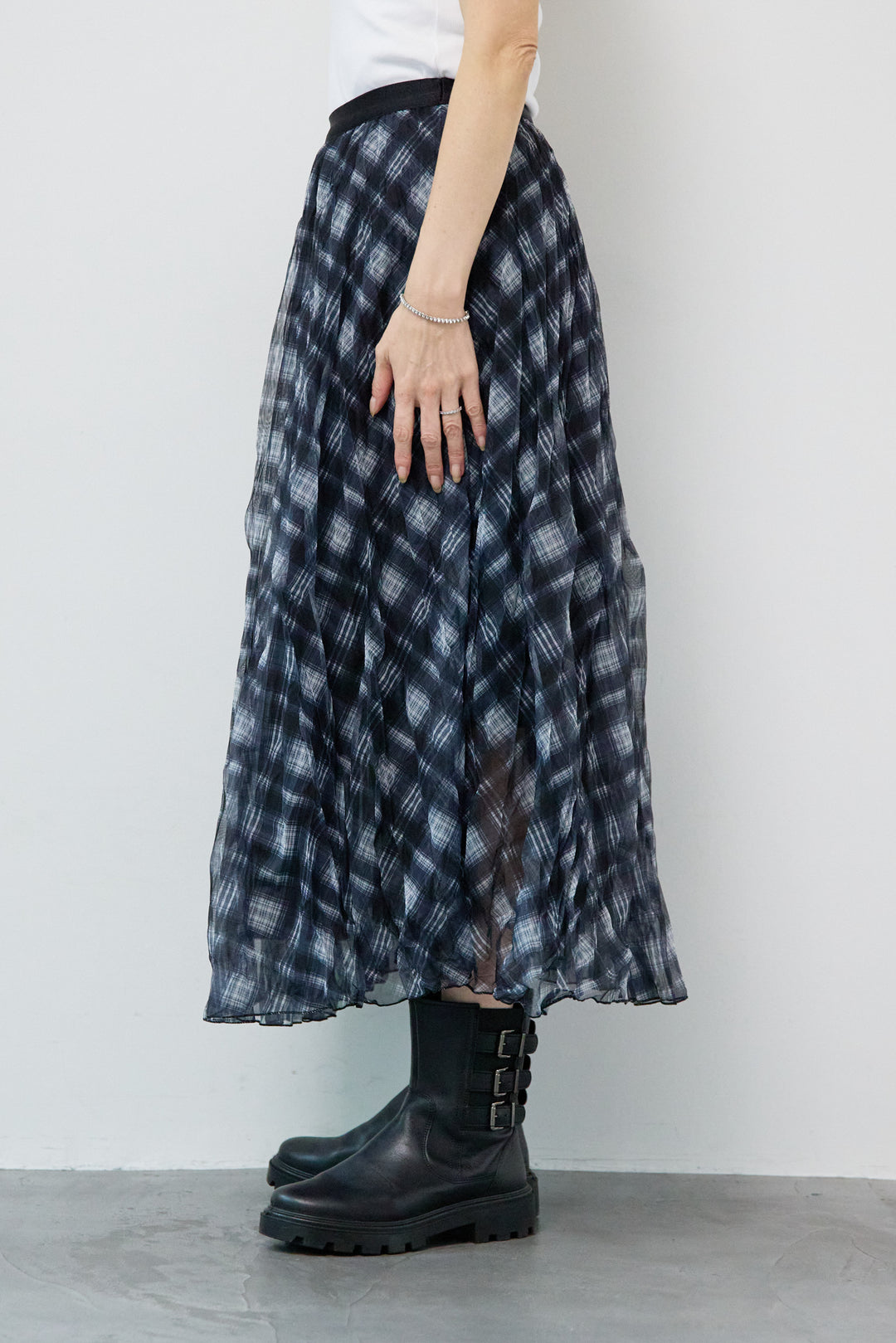 チェックワッシャースカート